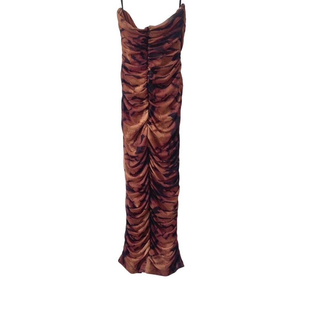 Camila Coelho Brown Tiger-Print Strapless Maxi Dress - Picture 5 of 5